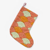 Abstraktes nahtloses Muster, dekorativer Hintergru Kleiner Weihnachtsstrumpf (Vorderansicht (hängend))