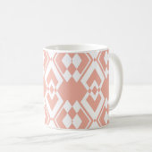 Abstraktes nahtloses Muster der Blume Wachs rosa Kaffeetasse (VorderseiteRechts)