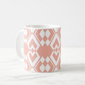 Abstraktes nahtloses Muster der Blume Wachs rosa Kaffeetasse (Vorderseite Links)