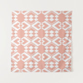 Abstraktes nahtloses Muster der Blume Wachs rosa Wandteppich (Vorderseite (Horizontal))