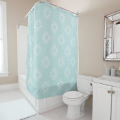 Abstraktes nahtloses Muster der Farbe Powder Blue Duschvorhang (Beispiel)