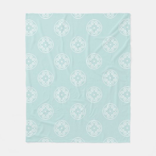 Abstraktes nahtloses Muster der Farbe Powder Blue Fleecedecke (Vorderseite)