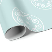 Abstraktes nahtloses Muster der Farbe Powder Blue Geschenkpapier (Rolleneckpunkt)
