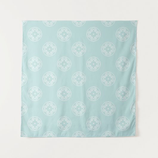 Abstraktes nahtloses Muster der Farbe Powder Blue Wandteppich (Vorderseite)