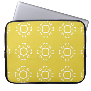 Abstraktes nahtloses Muster der gelben Hintergrund Laptopschutzhülle