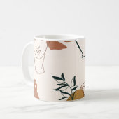 Abstraktes nahtloses Muster des griechischen Skulp Kaffeetasse (Vorderseite Links)