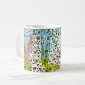 Abstraktes nahtloses Muster. Farben der Frühlingsl Kaffeetasse (Vorderseite Links)