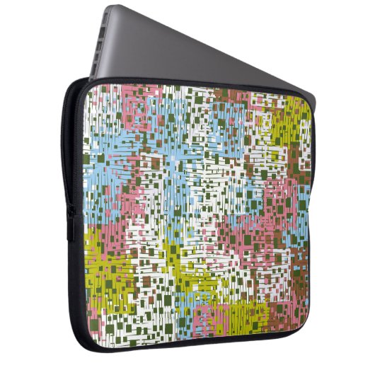 Abstraktes nahtloses Muster. Farben der Frühlingsl Laptopschutzhülle (Vorne Rechts)