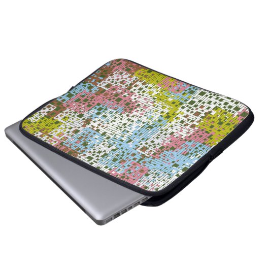 Abstraktes nahtloses Muster. Farben der Frühlingsl Laptopschutzhülle (Vorne Knopf)