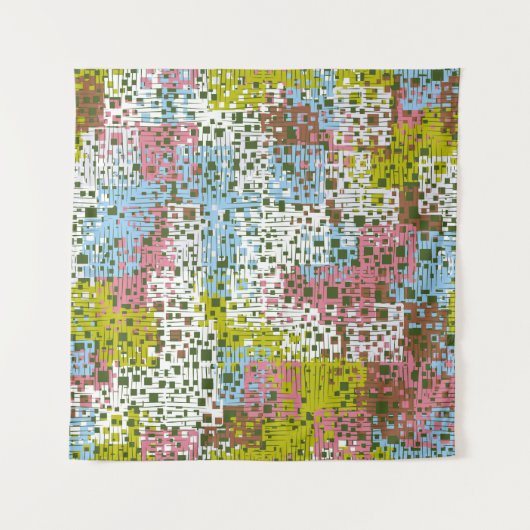 Abstraktes nahtloses Muster. Farben der Frühlingsl Wandteppich (Vorderseite)