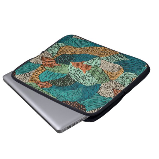 Abstraktes nahtloses Muster. Grunge-Design Laptopschutzhülle (Vorne Knopf)