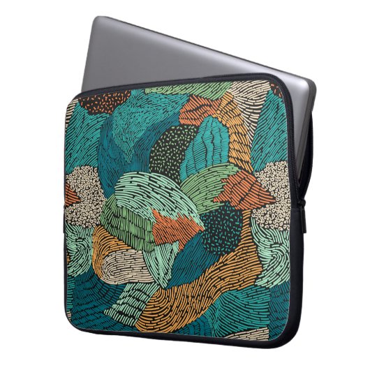 Abstraktes nahtloses Muster. Grunge-Design Laptopschutzhülle (Vorderseite Links)