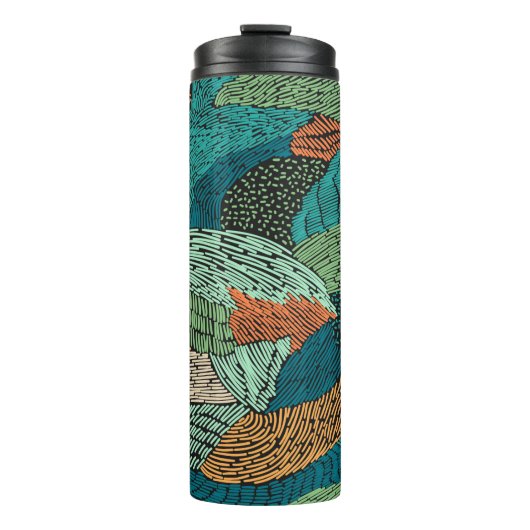 Abstraktes nahtloses Muster. Grunge-Design Thermosbecher (Vorderseite)