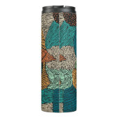 Abstraktes nahtloses Muster. Grunge-Design Thermosbecher (Rückseite)