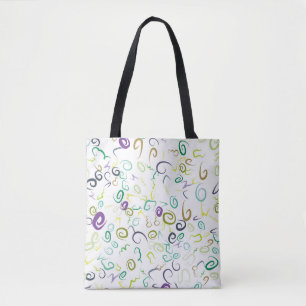 Abstraktes nahtloses Muster, handgefertigt, Kunst, Tasche