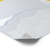 Abstraktes nahtloses Muster. Hellgrau, gelb, g Poster (Ecke)