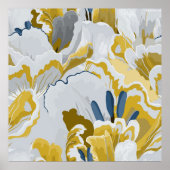 Abstraktes nahtloses Muster. Hellgrau, gelb, g Poster (Vorne)