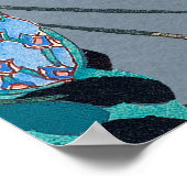 Abstraktes nahtloses Muster Illustration 3 Poster (Ecke)