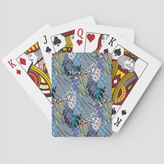 Abstraktes nahtloses Muster Illustration 3 Spielkarten (Rückseite)