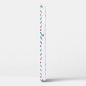 Abstraktes nahtloses Muster in Blau und Rot auf Cr Case-Mate iPhone Hülle (Rückseite / Links)