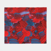 Abstraktes nahtloses Muster in Rot und Blau Fleecedecke (Vorderseite (Horizontal))