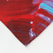 Abstraktes nahtloses Muster in Rot und Blau Fleecedecke (Ecke)