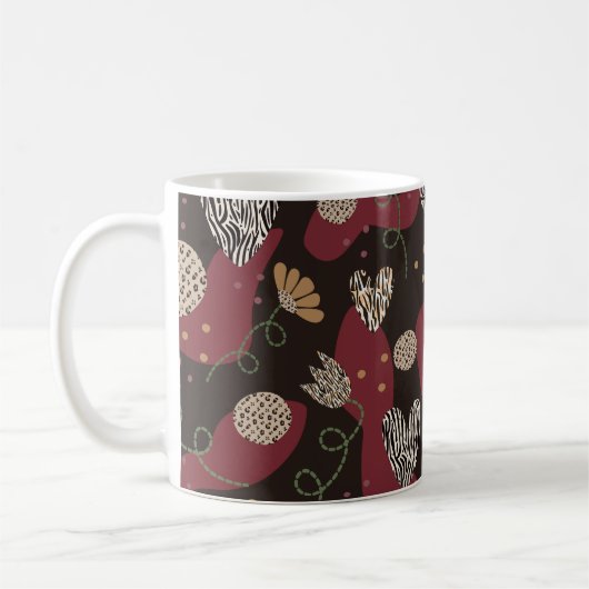 Abstraktes, nahtloses Muster Kaffeetasse (Links)