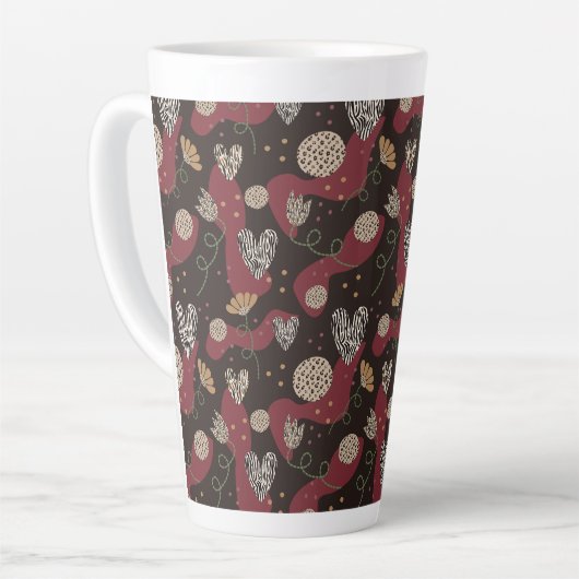 Abstraktes, nahtloses Muster Milchtasse (Linke Ecke)