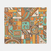 Abstraktes nahtloses Muster mit geometrischen Elem Fleecedecke (Vorderseite (Horizontal))