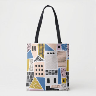 Abstraktes nahtloses Muster mit handgefertigtem dr Tasche