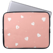 Abstraktes nahtloses Muster mit handzeichnend Herz Laptopschutzhülle (Vorderseite)
