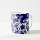 Abstraktes nahtloses Muster mit Pflanze, Kräutern Kaffeetasse (VorderseiteRechts)
