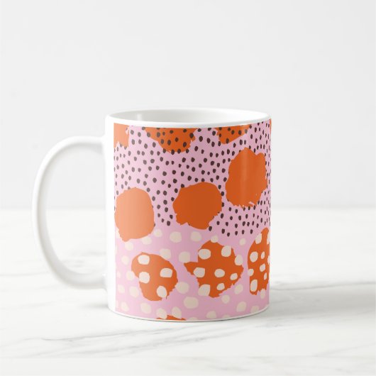 Abstraktes nahtloses Muster mit Pinselstrichen. Be Kaffeetasse (Links)