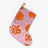 Abstraktes nahtloses Muster mit Pinselstrichen. Be Kleiner Weihnachtsstrumpf (Vorderansicht (hängend))