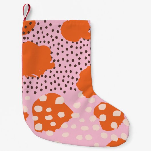 Abstraktes nahtloses Muster mit Pinselstrichen. Be Kleiner Weihnachtsstrumpf (Vorderseite)