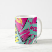 Abstraktes nahtloses Muster mit Pop-Art-Comicsprac Kaffeetasse (VorderseiteRechts)