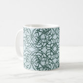 Abstraktes nahtloses Muster mit Stadtelementen Fra Kaffeetasse (Vorderseite Links)