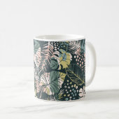 Abstraktes, nahtloses Muster mit tropischem p Kaffeetasse (VorderseiteRechts)