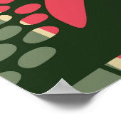 Abstraktes nahtloses Muster mit tropischen Blätter Poster (Ecke)