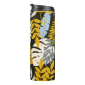 Abstraktes nahtloses Muster mit tropischen Blätter Thermosbecher (Nach rechts gedreht)