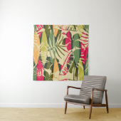 Abstraktes nahtloses Muster mit tropischen Blätter Wandteppich (Beispiel)