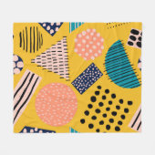 Abstraktes nahtloses Muster mit verschiedenen Form Fleecedecke (Vorderseite (Horizontal))