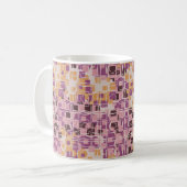 Abstraktes nahtloses Muster. Rundquadrate Kaffeetasse (Vorderseite Links)