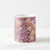 Abstraktes nahtloses Muster. Rundquadrate Kaffeetasse (Mittel)