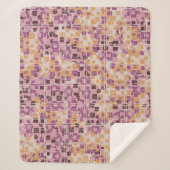 Abstraktes nahtloses Muster. Rundquadrate Sherpadecke (Vorderseite)