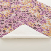 Abstraktes nahtloses Muster. Rundquadrate Sherpadecke (3/4)