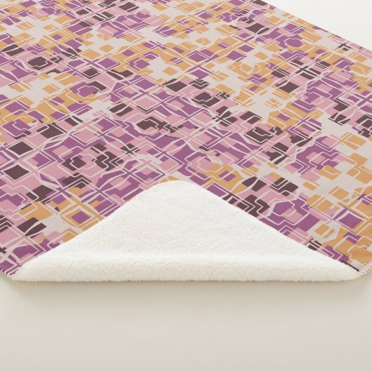 Abstraktes nahtloses Muster. Rundquadrate Sherpadecke (3/4)