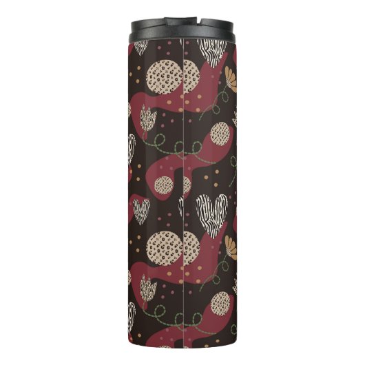 Abstraktes, nahtloses Muster Thermosbecher (Rückseite)