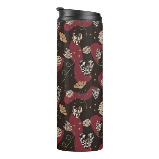 Abstraktes, nahtloses Muster Thermosbecher (Nach rechts gedreht)