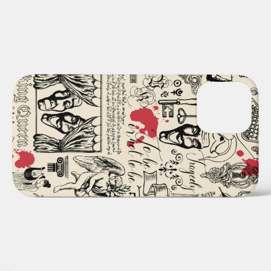 Abstraktes nahtloses Muster zum Thema Theater Case-Mate iPhone Hülle (Rückseite (Horizontal))